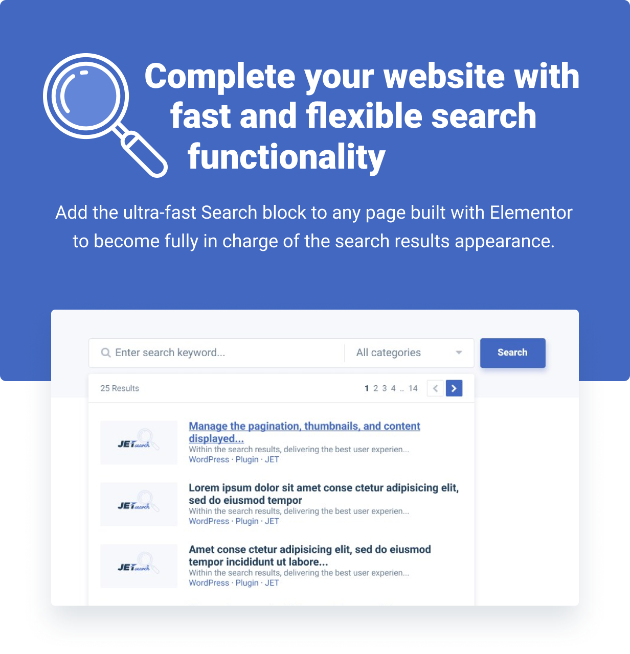 JetSearch — the fastest tool to implement search functionality to Elementor-built pages - 1